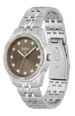 Boss Rhea Γυναικείο Ρολόι 36mm Μπαταρίας με Ασημί Μεταλλικό Μπρασελέ - Image 2