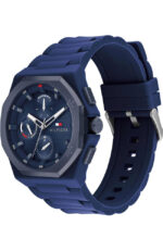 Tommy Hilfiger Troy Ανδρικό Ρολόι 44mm Χρονογράφος Μπαταρίας με Μπλε Καουτσούκ Λουράκι - Image 3