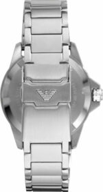 Emporio Armani Ανδρικό Ρολόι 42mm Μπαταρίας με Ασημί Μεταλλικό Μπρασελέ - Image 3