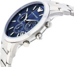 Emporio Armani Ανδρικό Ρολόι 43mm Χρονογράφος Μπαταρίας με Ασημί Μεταλλικό Μπρασελέ - Image 2