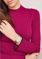 Michael Kors Darci Crystals Ρολόι με Ασημί Μεταλλικό Michael Kors Γυναικείο Ρολόι 38mm Μπαταρίας με Ασημί Μεταλλικό Μπρασελέ - Image 4