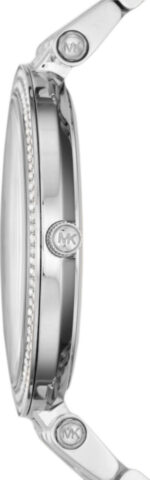 Michael Kors Darci Γυναικείο Ρολόι 39mm Μπαταρίας με Ασημί Μεταλλικό Μπρασελέ - Image 3