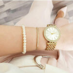 Michael Kors Darci Γυναικείο Ρολόι 39mm Μπαταρίας με Χρυσό Μεταλλικό Μπρασελέ - Image 8