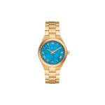 Michael Kors Lennox Γυναικείο Ρολόι 37mm Χρονογράφος Μπαταρίας με Χρυσό Μεταλλικό Μπρασελέ