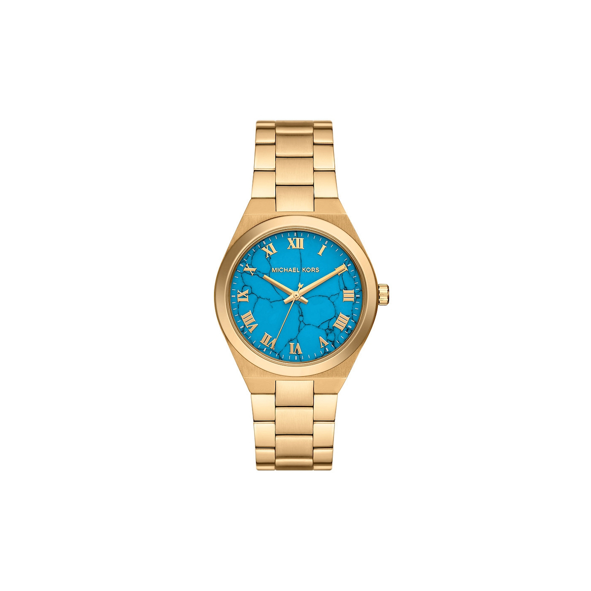 Michael Kors Lennox Γυναικείο Ρολόι 37mm Χρονογράφος Μπαταρίας με Χρυσό Μεταλλικό Μπρασελέ - Image 1