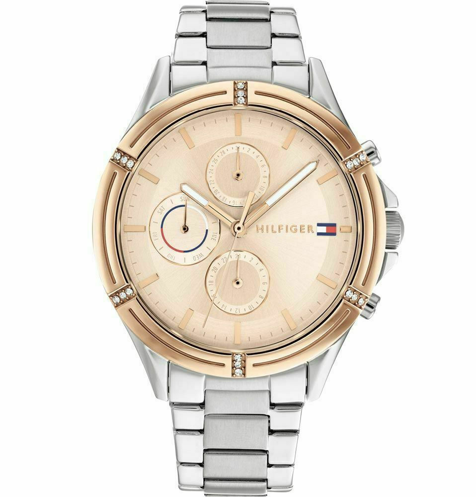 Tommy Hilfiger Arianna Γυναικείο Ρολόι 38mm Χρονογράφος Μπαταρίας με Ασημί Μεταλλικό Μπρασελέ - Image 1