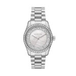 Michael Kors Lexington Γυναικείο Ρολόι 38mm Χρονογράφος Μπαταρίας με Ασημί Μεταλλικό Μπρασελέ