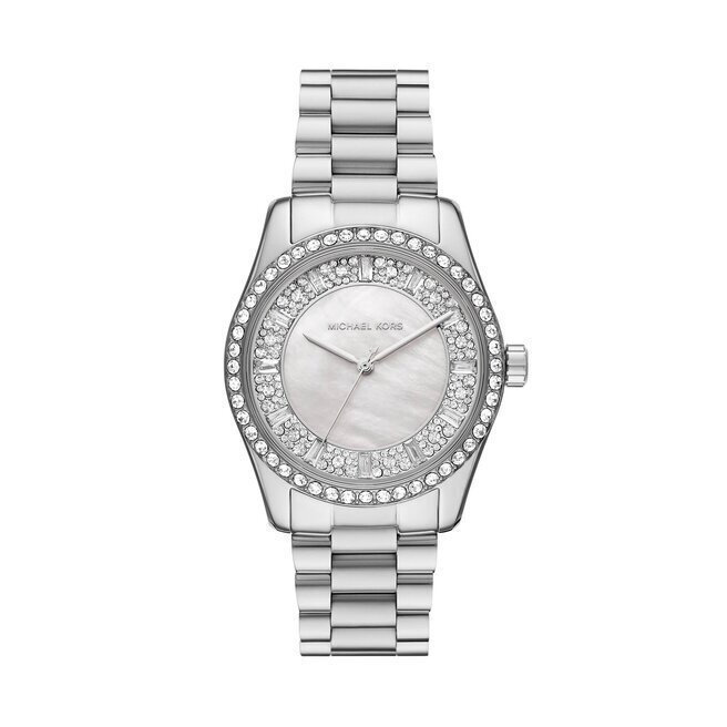Michael Kors Lexington Γυναικείο Ρολόι 38mm Χρονογράφος Μπαταρίας με Ασημί Μεταλλικό Μπρασελέ - Image 1