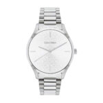 Calvin Klein Iconic Γυναικείο Ρολόι 38mm Μπαταρίας με Ασημί Μεταλλικό Μπρασελέ