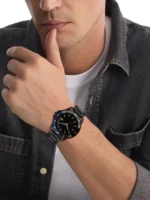 Calvin Klein Aqueous Ανδρικό Ρολόι 44mm Μπαταρίας με Μαύρο Μεταλλικό Μπρασελέ - Image 3