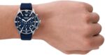 Emporio Armani Ανδρικό Ρολόι 43mm Χρονογράφος Μπαταρίας με Μπλε Υφασμάτινο Λουράκι - Image 3