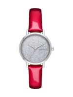 DKNY Modernist Γυναικείο Ρολόι 32mm Μπαταρίας με Κόκκινο Δερμάτινο Λουράκι