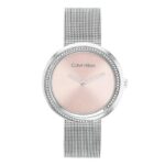 Calvin Klein Γυναικείο Ρολόι 38mm Μπαταρίας με Ασημί Μεταλλικό Μπρασελέ