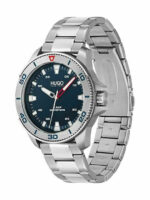 Hugo Boss Streetdriver Ανδρικό Ρολόι 44mm Μπαταρίας με Ασημί Μεταλλικό Μπρασελέ - Image 2