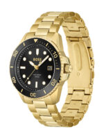 Boss Ace Ανδρικό Ρολόι 44mm Χρονογράφος Μπαταρίας με Χρυσό Μεταλλικό Μπρασελέ - Image 2