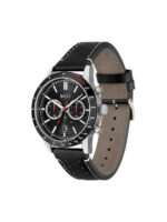 Boss Allure Ανδρικό Ρολόι 44mm Χρονογράφος Μπαταρίας με Μαύρο Δερμάτινο Λουράκι - Image 2