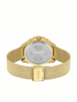 Hugo Boss Red Fresh Ανδρικό Ρολόι 44mm Χρονογράφος Μπαταρίας με Χρυσό Μεταλλικό Μπρασελέ - Image 2