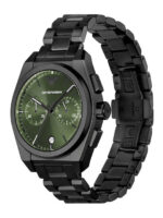 Emporio Armani Ανδρικό Ρολόι 43mm Χρονογράφος Μπαταρίας με Μαύρο Μεταλλικό Μπρασελέ - Image 3