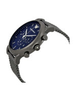 Emporio Armani Ανδρικό Ρολόι 46mm Χρονογράφος Μπαταρίας με Ασημί Μεταλλικό Μπρασελέ - Image 2