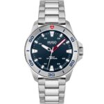 Hugo Boss Streetdriver Ανδρικό Ρολόι 44mm Μπαταρίας με Ασημί Μεταλλικό Μπρασελέ