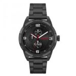 Hugo Boss Ανδρικό Ρολόι 44mm Χρονογράφος Μπαταρίας με Μαύρο Μεταλλικό Μπρασελέ