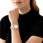 Michael Kors Γυναικείο Ρολόι 38mm Χρονογράφος Μπαταρίας με Χρυσό Μεταλλικό Μπρασελέ - Image 3