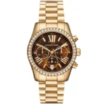 Michael Kors Lexington Γυναικείο Ρολόι 38mm Μπαταρίας με Χρυσό Μεταλλικό Μπρασελέ