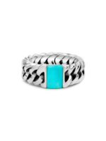 Buddha to Buddha δαχτυλίδι Unisex 603TQ 16 - Chain Stone Ring Turquoise
