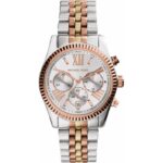 Michael Kors Lexington Γυναικείο Ρολόι 38mm Χρονογράφος Μπαταρίας με Ροζ Χρυσό Μεταλλικό Μπρασελέ