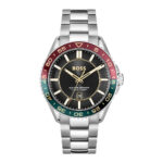 Boss Ανδρικό Ρολόι 43mm Χρονογράφος Μπαταρίας με Ασημί Μεταλλικό Μπρασελέ