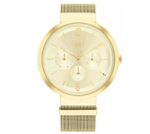 Tommy Hilfiger Lidia Γυναικείο Ρολόι 40mm Χρονογράφος Μπαταρίας με Χρυσό Μεταλλικό Μπρασελέ