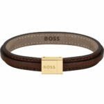 Boss Ανδρικό Βραχιόλι Χειροπέδα από Δέρμα