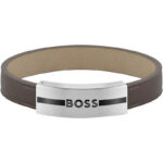 Hugo Boss Ανδρικό Βραχιόλι Χειροπέδα από Δέρμα