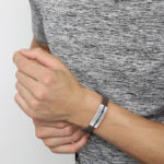 Hugo Boss Ανδρικό Βραχιόλι Χειροπέδα από Δέρμα - Image 3