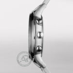Emporio Armani Ανδρικό Ρολόι 43mm Χρονογράφος Μπαταρίας με Ασημί Μεταλλικό Μπρασελέ - Image 4