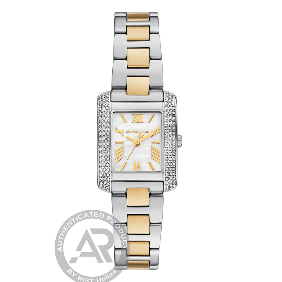 Michael Kors Emery Γυναικείο Ρολόι 22mm Χρονογράφος Μπαταρίας με Ασημί Μεταλλικό Μπρασελέ - Image 1