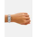 Emporio Armani Γυναικείο Ρολόι 32mm Χρονογράφος Μπαταρίας με Ασημί Μεταλλικό Μπρασελέ - Image 4