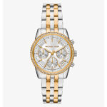 Michael Kors Ritz Γυναικείο Ρολόι 35mm Χρονογράφος Μπαταρίας με Χρυσό Μεταλλικό Μπρασελέ