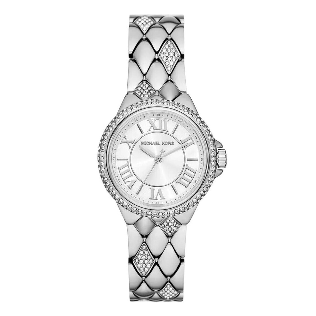 Michael Kors Camille Γυναικείο Ρολόι 33mm Χρονογράφος Μπαταρίας με Ασημί Μεταλλικό Μπρασελέ - Image 1