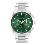 Calvin Klein Distinguish Ανδρικό Ρολόι 44mm Χρονογράφος Μπαταρίας με Ασημί Μεταλλικό Μπρασελέ