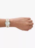 Emporio Armani Γυναικείο Ρολόι 32mm Μπαταρίας με Ασημί Μεταλλικό Μπρασελέ - Image 4