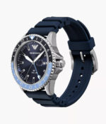 Emporio Armani Ανδρικό Ρολόι 42mm Χρονογράφος Μπαταρίας με Μπλε Καουτσούκ Λουράκι - Image 2