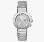 Michael Kors Γυναικείο Ρολόι 36mm Χρονογράφος Μπαταρίας με Ασημί Μεταλλικό Μπρασελέ