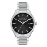 Calvin Klein Define Ανδρικό Ρολόι 43mm Χρονογράφος Μπαταρίας με Ασημί Μεταλλικό Μπρασελέ