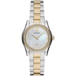 Emporio Armani Γυναικείο Ρολόι 32mm Μπαταρίας με Ασημί Μεταλλικό Μπρασελέ