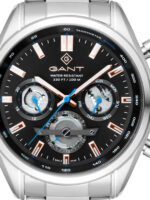 Gant Ridgefield III Ανδρικό Ρολόι 38.6mm Χρονογράφος Μπαταρίας με Ασημί Μεταλλικό Μπρασελέ - Image 2