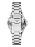 Emporio Armani Ανδρικό Ρολόι 42mm Χρονογράφος Αυτόματο με Ασημί Μεταλλικό Μπρασελέ - Image 3