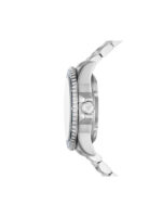 Emporio Armani Ανδρικό Ρολόι 42mm Χρονογράφος Αυτόματο με Ασημί Μεταλλικό Μπρασελέ - Image 4