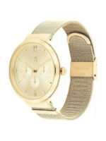 Tommy Hilfiger Lidia Γυναικείο Ρολόι 40mm Χρονογράφος Μπαταρίας με Χρυσό Μεταλλικό Μπρασελέ - Image 2
