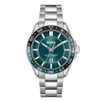 Boss Ανδρικό Ρολόι Χρονογράφος Μπαταρίας με Ασημί Μεταλλικό Μπρασελέ